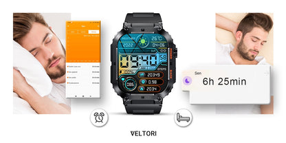 Smartwatch VELTORI VT200-1 Czarny Pasek Silikonowy – zdjęcie 13