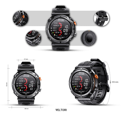 Smartwatch VELTORI VT130-1 Czarny Pasek Silikonowy – zdjęcie 14