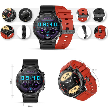 Smartwatch Gravity GT21-6 + Czerwony Pasek Silikonowy – zdjęcie 11