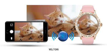 Smartwatch Damski VELTORI VT360-1 Różowy Pasek Silikonowy – zdjęcie 16
