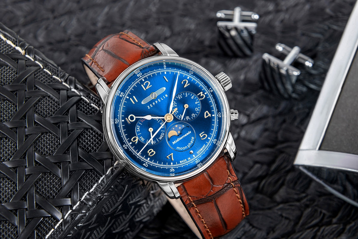 Zegarek Męski ZEPPELIN Mediterranee Moonphase 9636-3 + BOX – zdjęcie 5