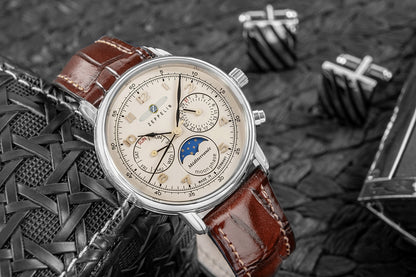 Zegarek Damski ZEPPELIN LZ121 Mediterranee Moonphase 9637-5 + BOX – zdjęcie 5
