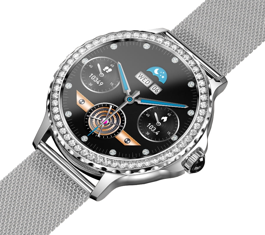 Smartwatch Damski Rubicon RNCF19-1 Silver  Bransoleta + Pasek – zdjęcie 5
