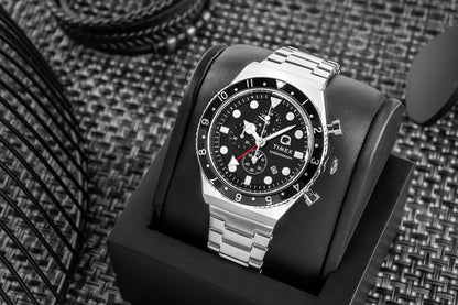 Zegarek Męski TIMEX Q Timex 3-Time Zone Chronograph TW2V69800 + BOX – zdjęcie 5