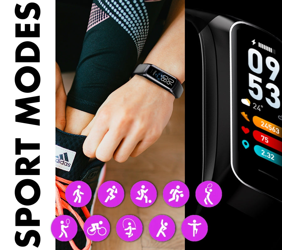 Smartband Damski RUBICON RNCF05 Rose Gold/Berry SMARUB214 – zdjęcie 5