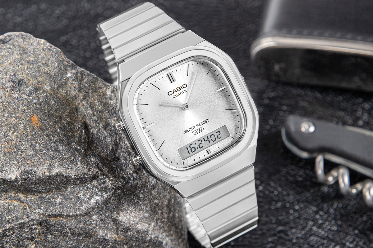 Zegarek Męski CASIO VINTAGE AQ-240E-7AEF + BOX – zdjęcie 5
