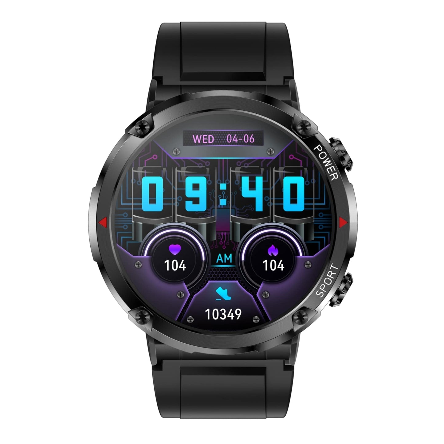 Smartwatch Gravity GT21-2 + Pomarańczowy Pasek Silikonowy – zdjęcie 5