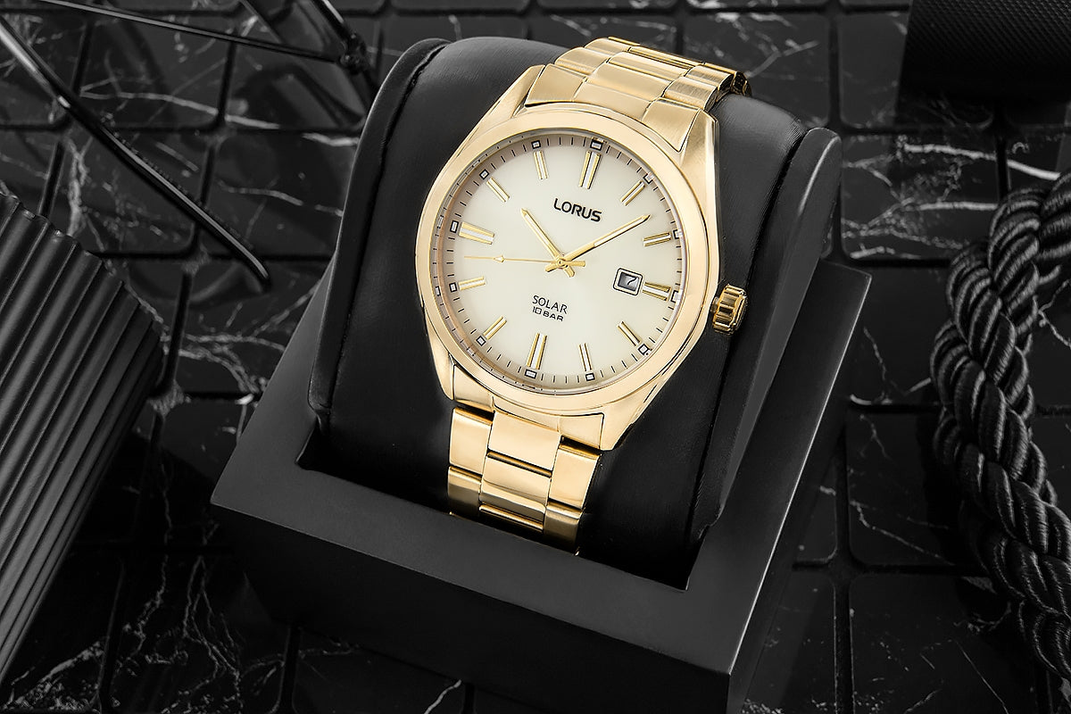 Zegarek Męski LORUS Solar Gold RX338AX9 + BOX – zdjęcie 5