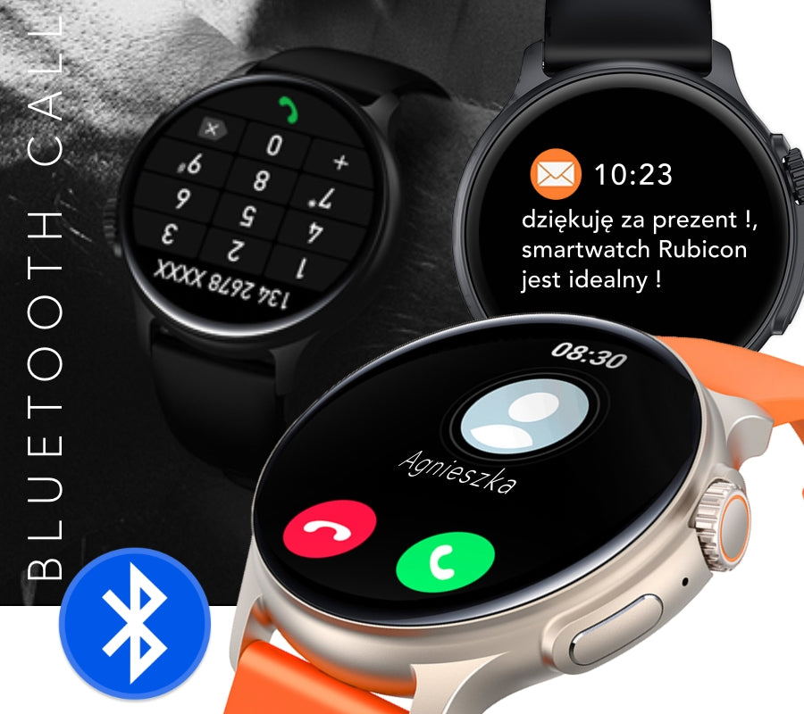 Smartwatch Męski RUBICON RNCF12 Tytan/Orange SMARUB245 – zdjęcie 5
