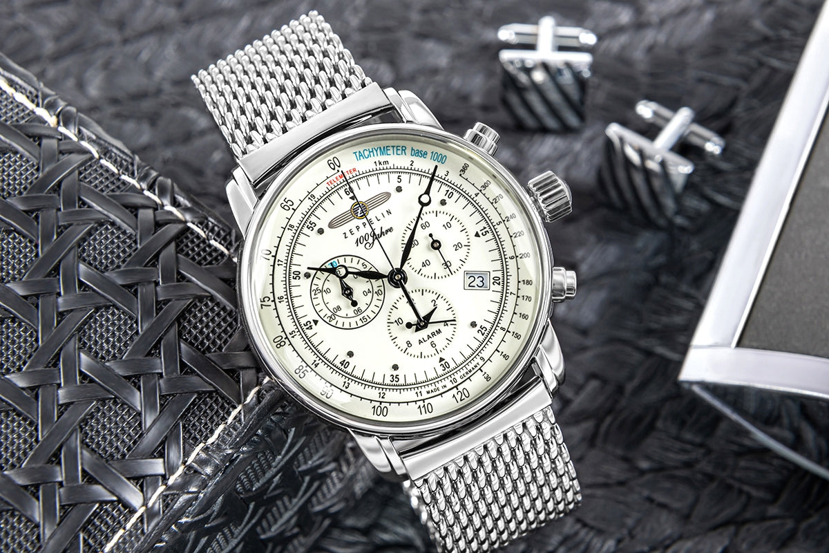 Zegarek Męski ZEPPELIN 100 Jahre Chronograph 8680M-3 + BOX – zdjęcie 4