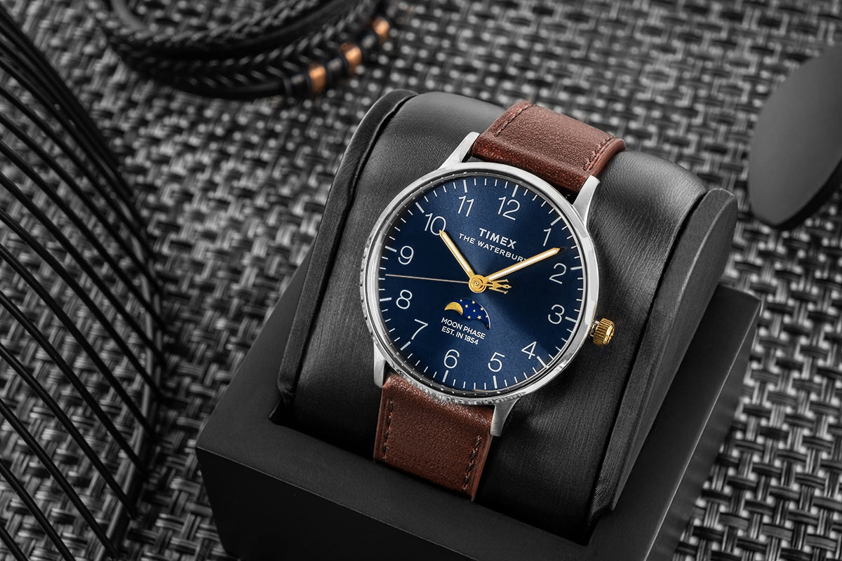 Zegarek Męski TIMEX Waterbury Classic Moon Phase TW2W75600 + BOX – zdjęcie 5