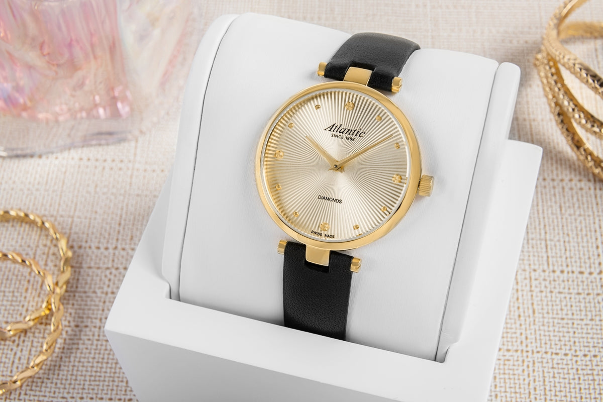 Zegarek Damski Atlantic Royal Diamonds 29044.45.37 + BOX – zdjęcie 5