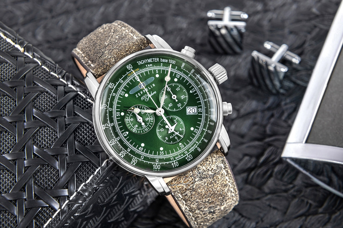 Zegarek Męski ZEPPELIN 100 Jahre Chronograph 8680-4 + BOX – zdjęcie 5