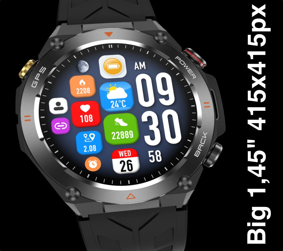 Smartwatch Męski Rubicon RNCF37-1 GPS BLACK – zdjęcie 5