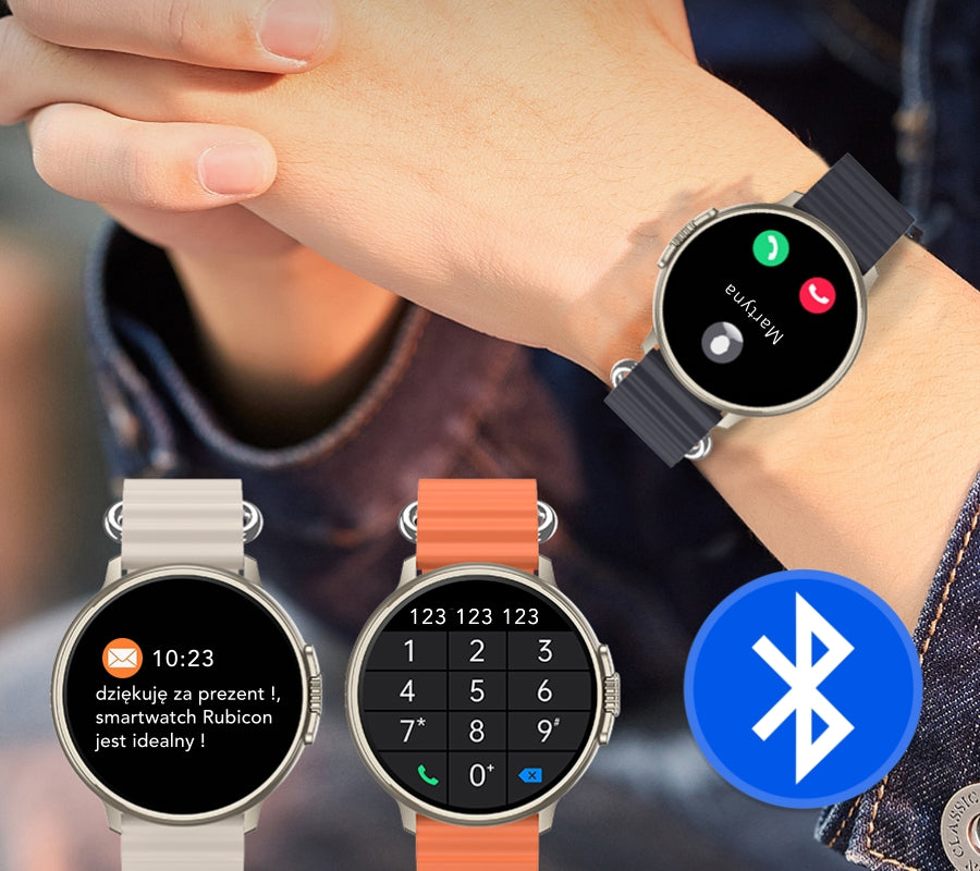 Smartwatch Damski RUBICON RNCF15 Tytan/Light Latte SMARUB260 – zdjęcie 5