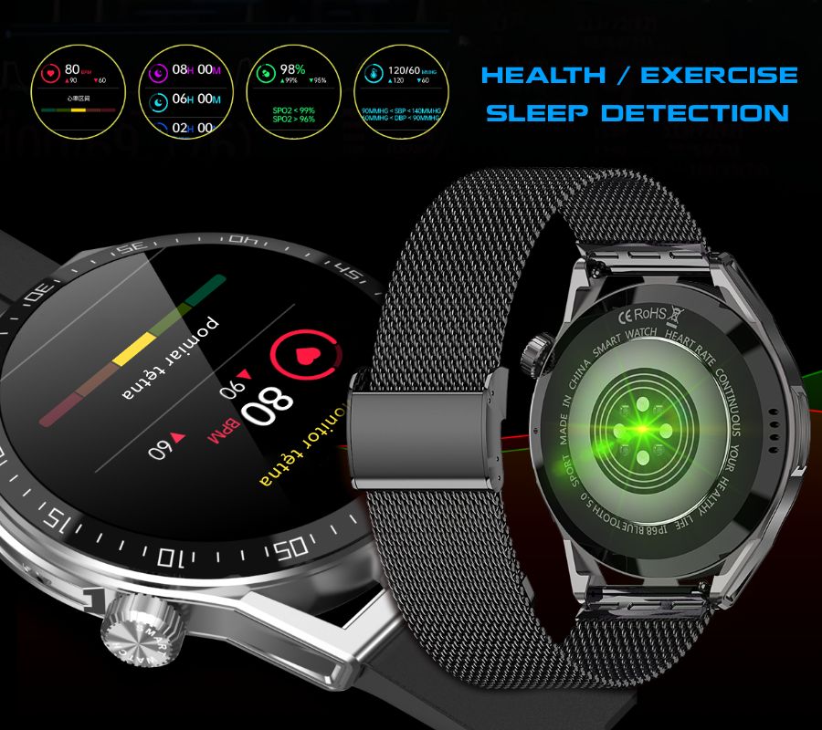 Smartwatch  Rubicon RNCE88-1 Czarny- Czarny Pasek Silikonowy + Czarny – zdjęcie 10