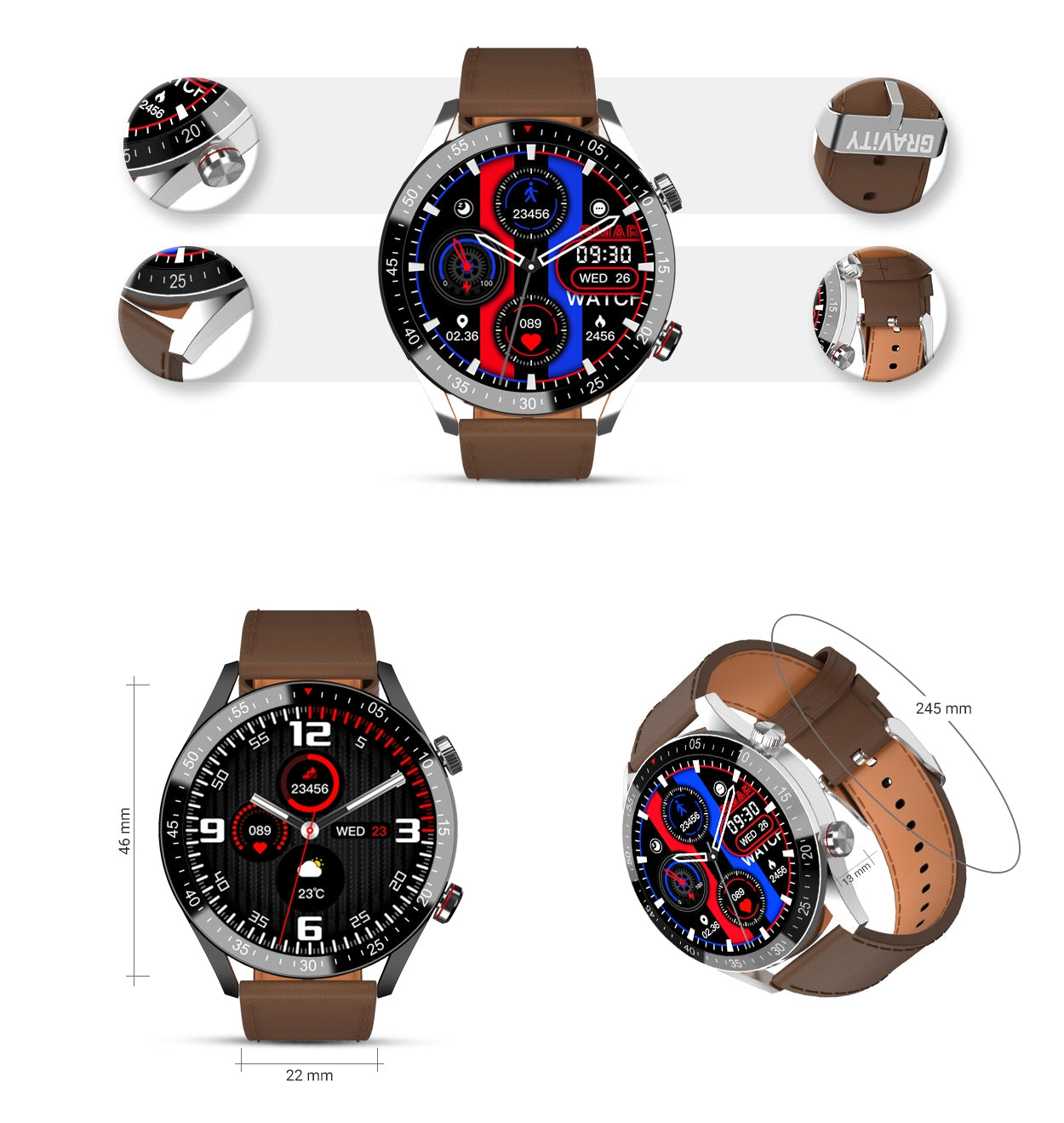 Smartwatch Męski Gravity GT4-7 – zdjęcie 7