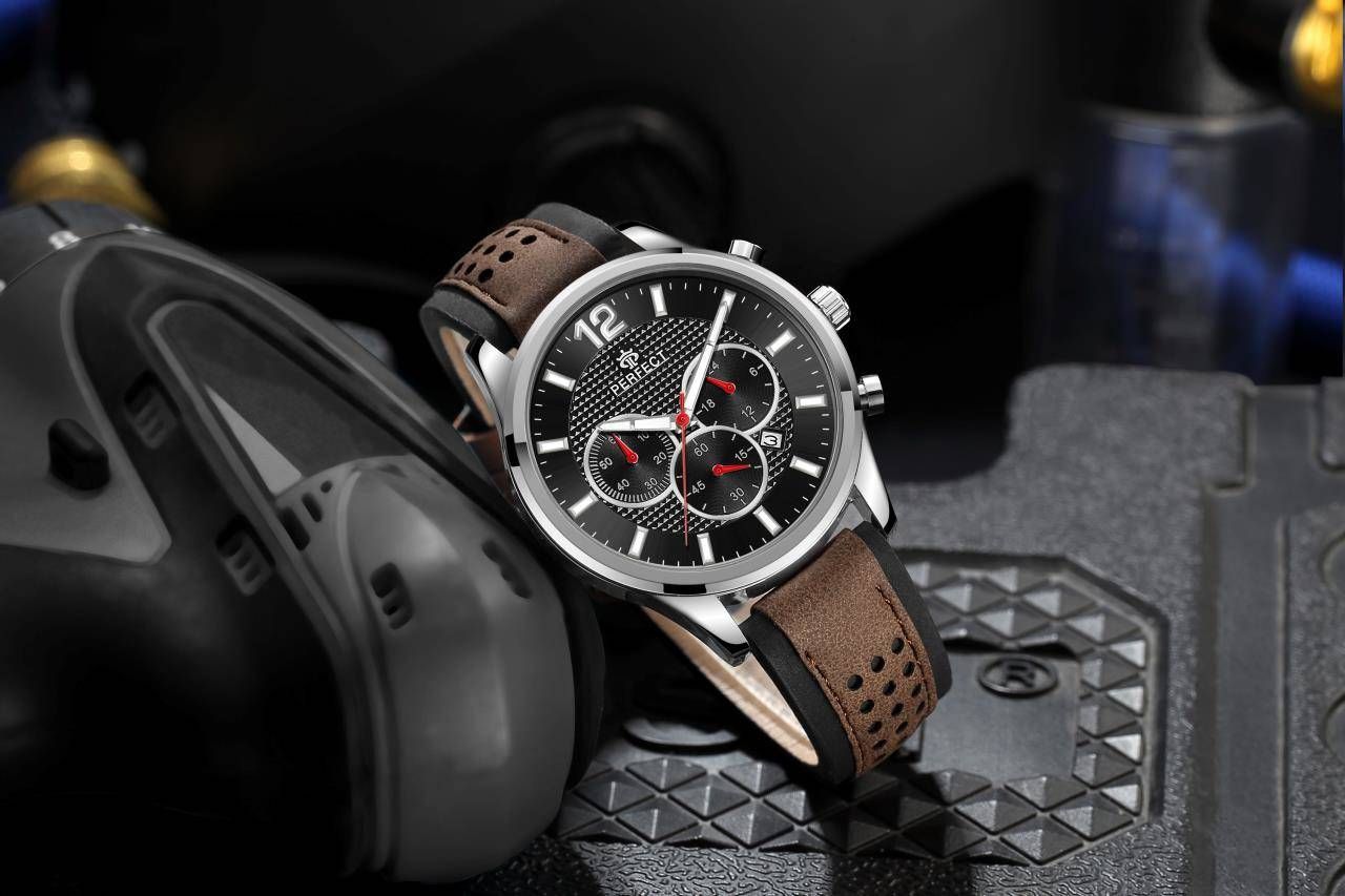 Zegarek Męski Perfect Chronograf CH01L-05 + Box – zdjęcie 3