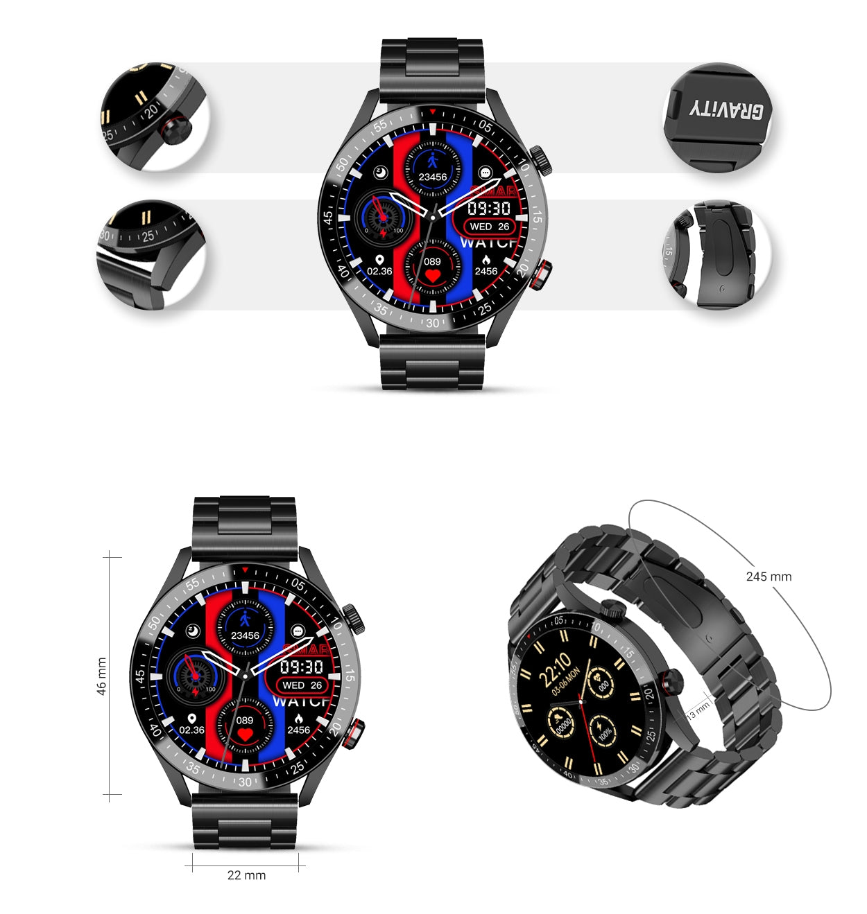 Smartwatch Męski Gravity GT4-2 – zdjęcie 8