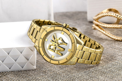 Zegarek Damski DKNY Chambers Midi Gold DK1L016M0065 + BOX – zdjęcie 6