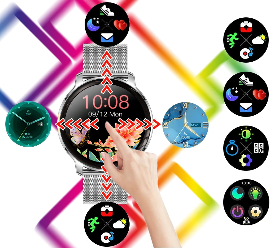 Smartwatch Damski RUBICON RNBE66 Silver SMARUB123 – zdjęcie 6