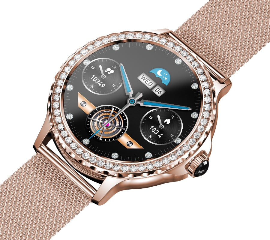 Smartwatch Damski Rubicon RNCF19-1 Różowe Złoto  Bransoleta + Pasek – zdjęcie 6