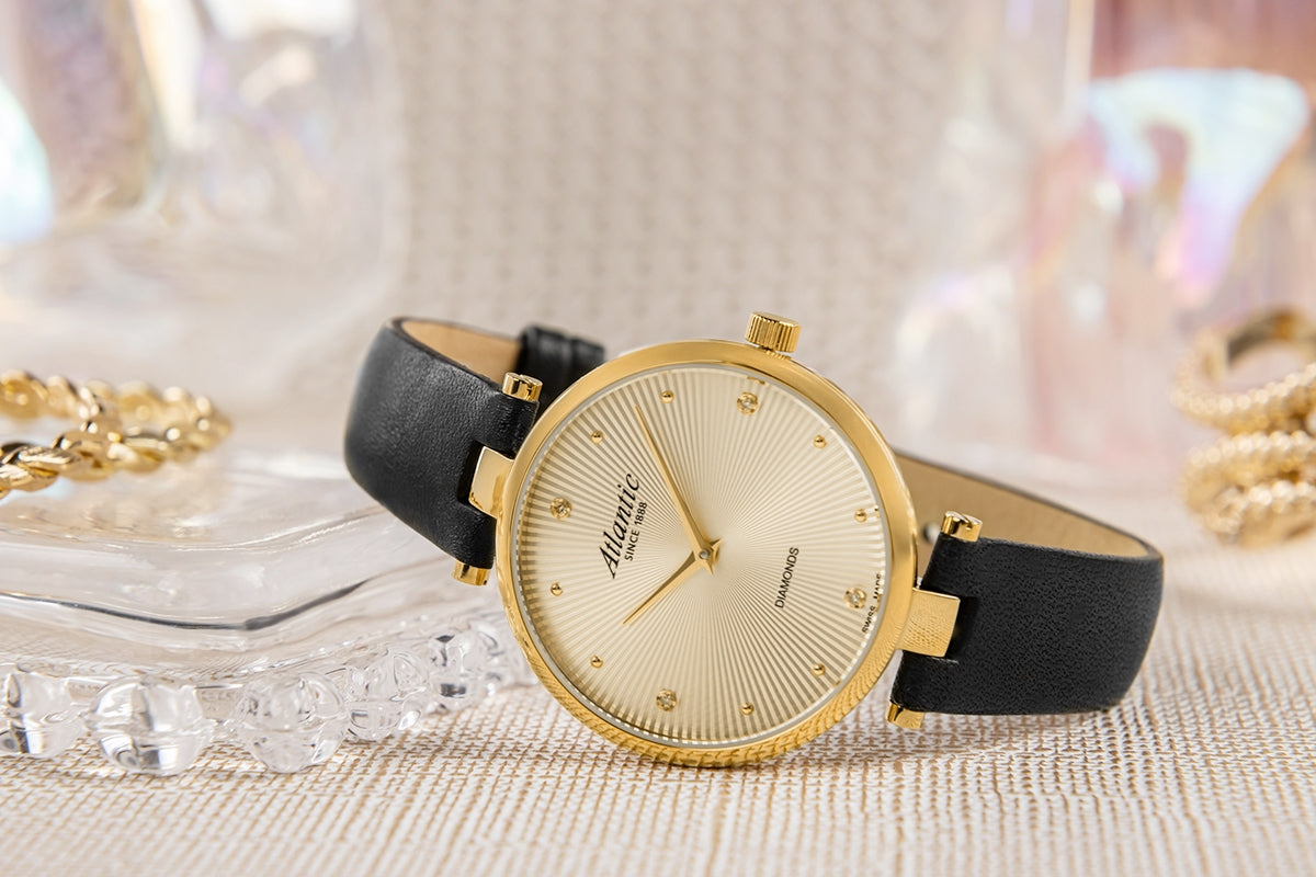 Zegarek Damski Atlantic Royal Diamonds 29044.45.37 + BOX – zdjęcie 6