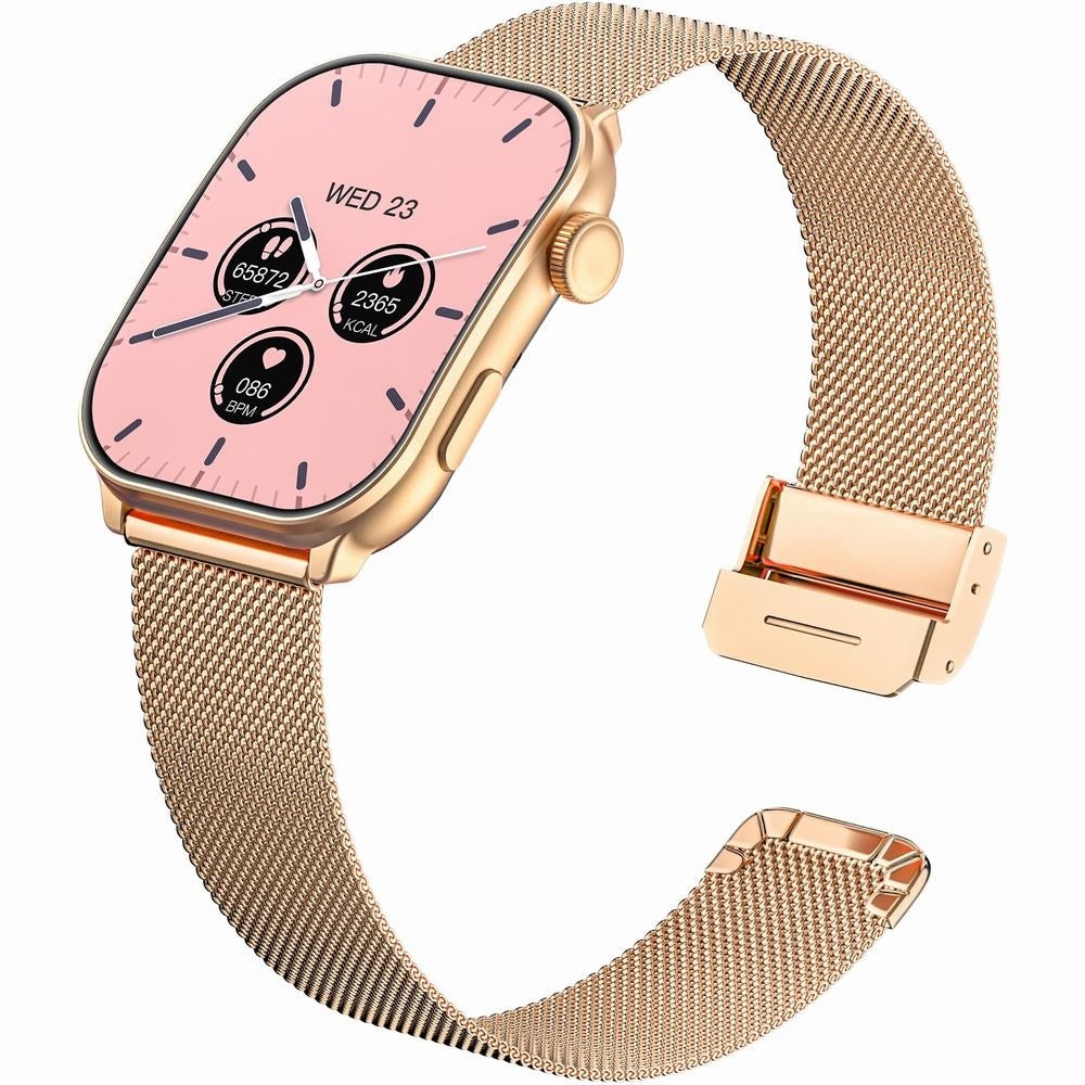 Smartwatch Damski GRAVITY GT28-8 Pasek + Bransoleta Różowe złoto Granatowy – zdjęcie 6