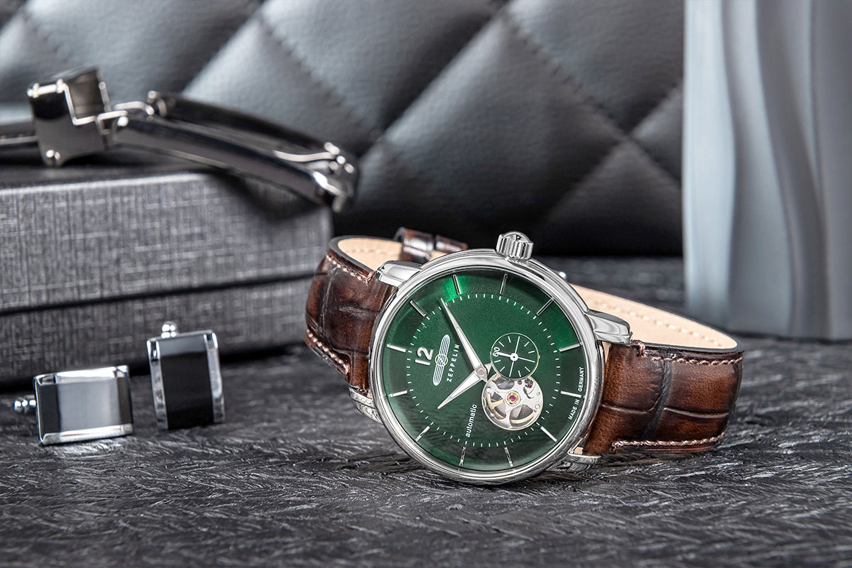 Zegarek Męski ZEPPELIN LZ120 Open Heart Automatic 8166-4 + BOX – zdjęcie 6