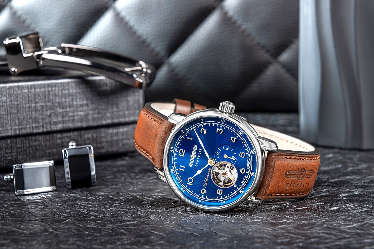 Zegarek Męski ZEPPELIN Méditerranée Open Heart Automatic 9666-3 + BOX – zdjęcie 6