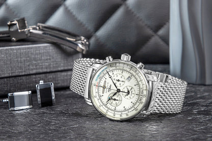 Zegarek Męski ZEPPELIN 100 Jahre Chronograph 8680M-3 + BOX – zdjęcie 5