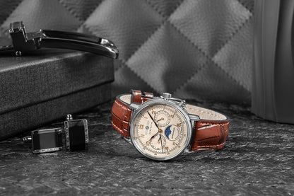 Zegarek Damski ZEPPELIN LZ121 Mediterranee Moonphase 9637-5 + BOX – zdjęcie 6