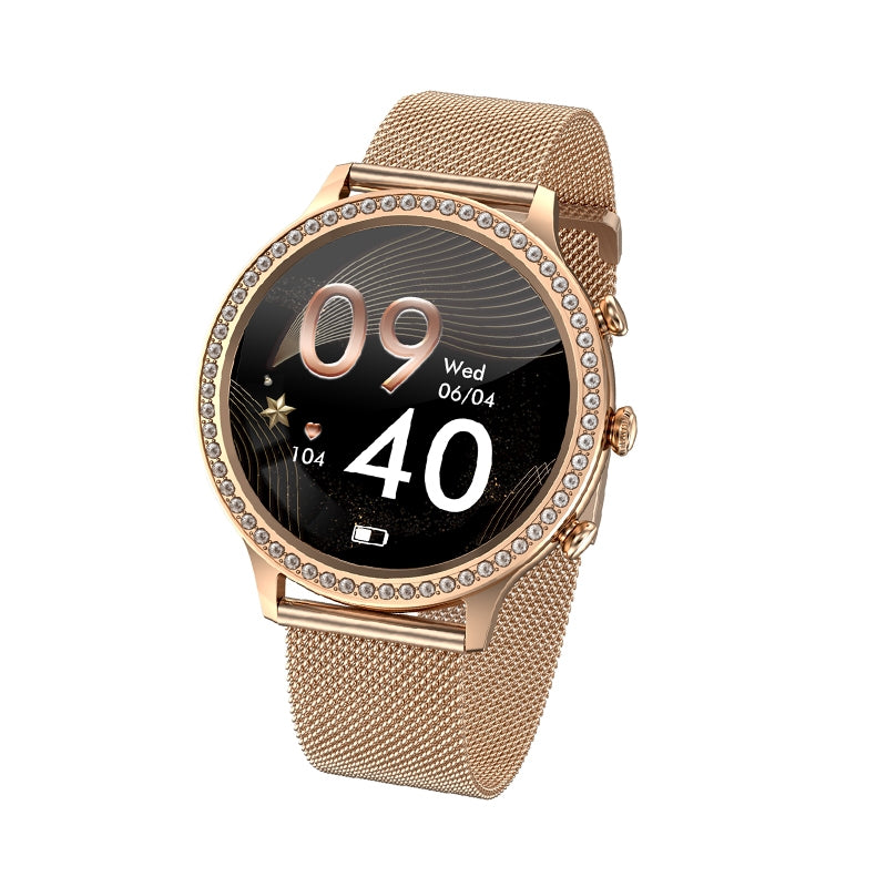 Smartwatch Damski VELTORI VT310-1 Złota Bransoleta + Różowy Pasek – zdjęcie 4