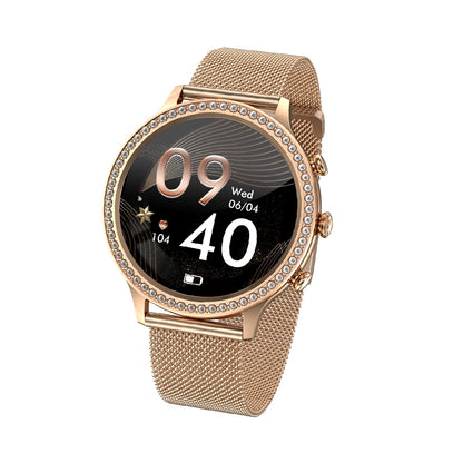 Smartwatch Damski VELTORI VT310-1 Złota Bransoleta + Różowy Pasek – zdjęcie 4