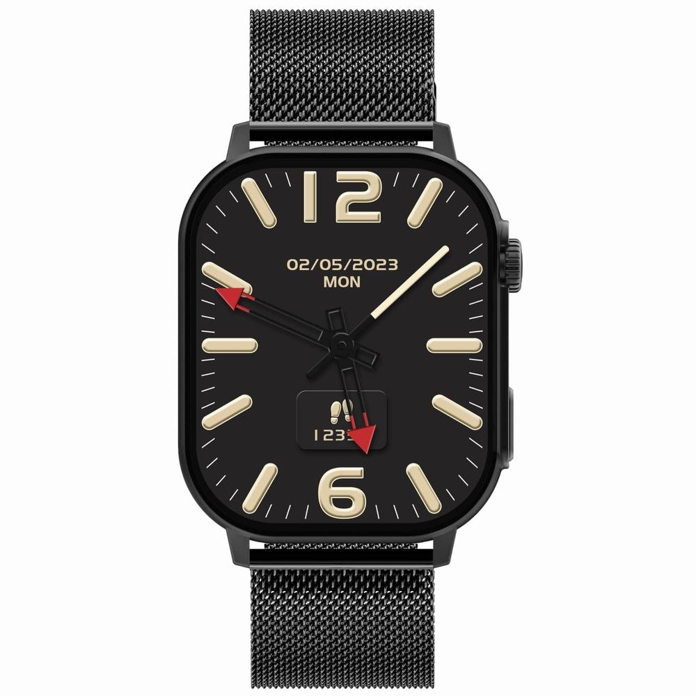 Smartwatch Gravity GT15-1 Czarny Pasek Silikonowy + Czarna Bransoleta – zdjęcie 4
