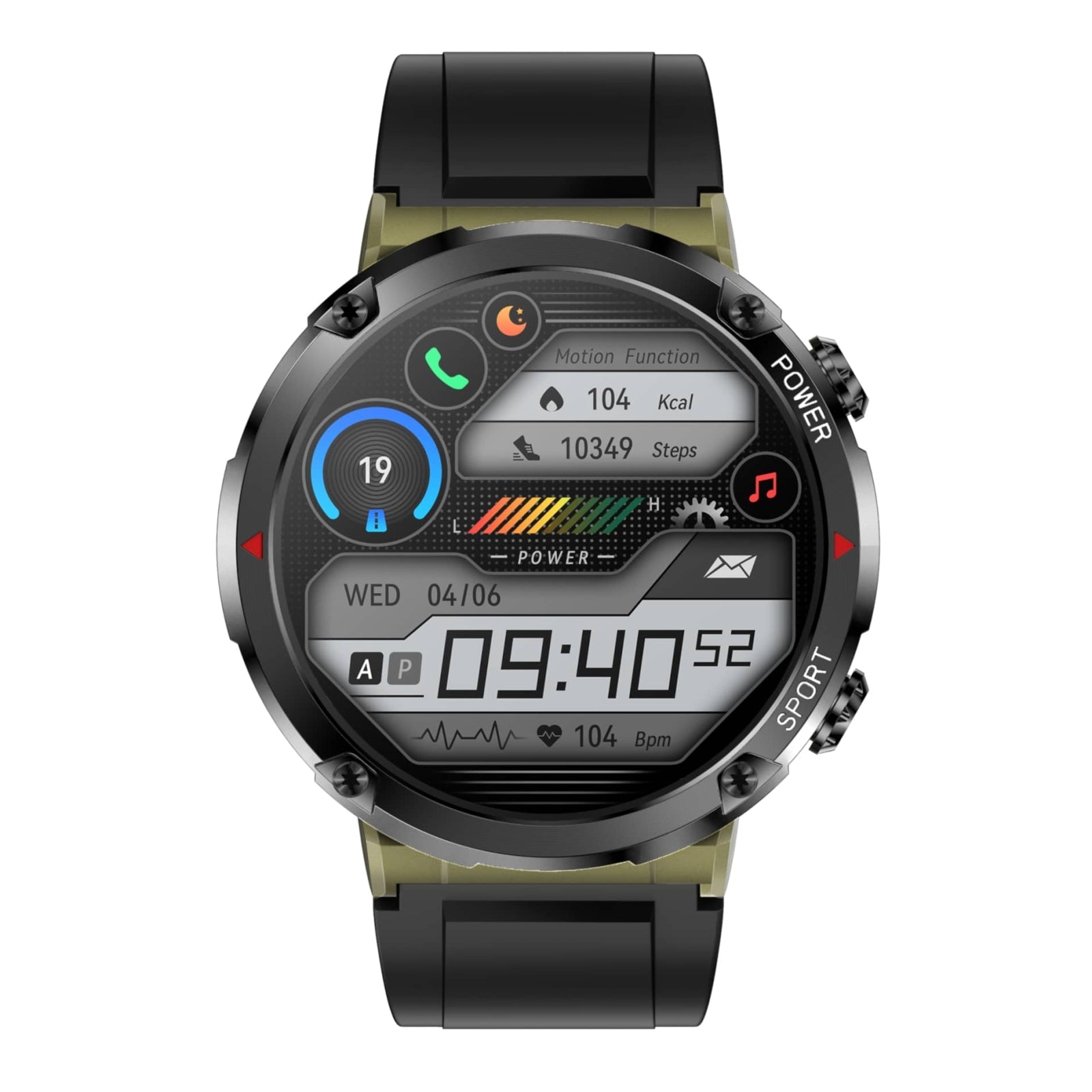 Smartwatch Gravity GT21-7 + Czarny Pasek Silikonowy – zdjęcie 5