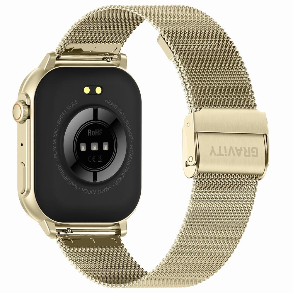 Smartwatch Gravity GT15-7 Różowy Pasek Silikonowy + Złota Bransoleta – zdjęcie 7