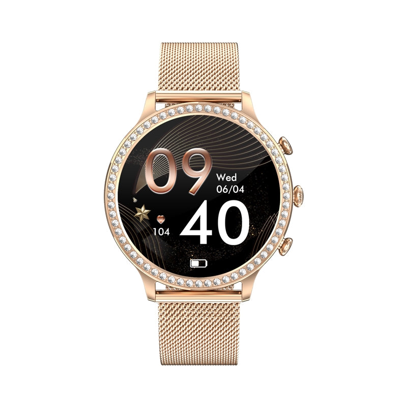 Smartwatch Damski VELTORI VT310-1 Złota Bransoleta + Różowy Pasek – zdjęcie 9