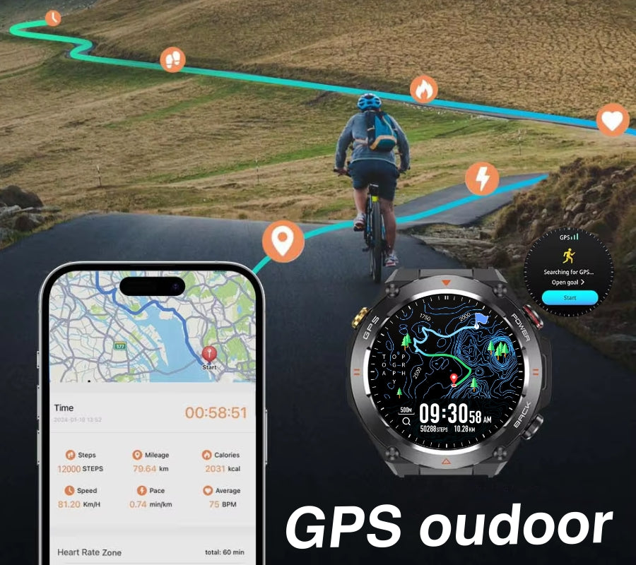 Smartwatch Męski Rubicon RNCF37-1 GPS BLACK – zdjęcie 7