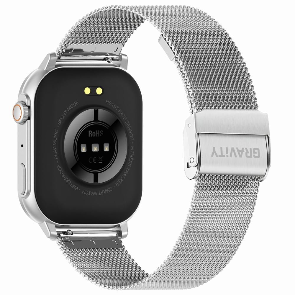 Smartwatch Gravity GT15-8 Szary Pasek Silikonowy + Srebrna Bransoleta – zdjęcie 7
