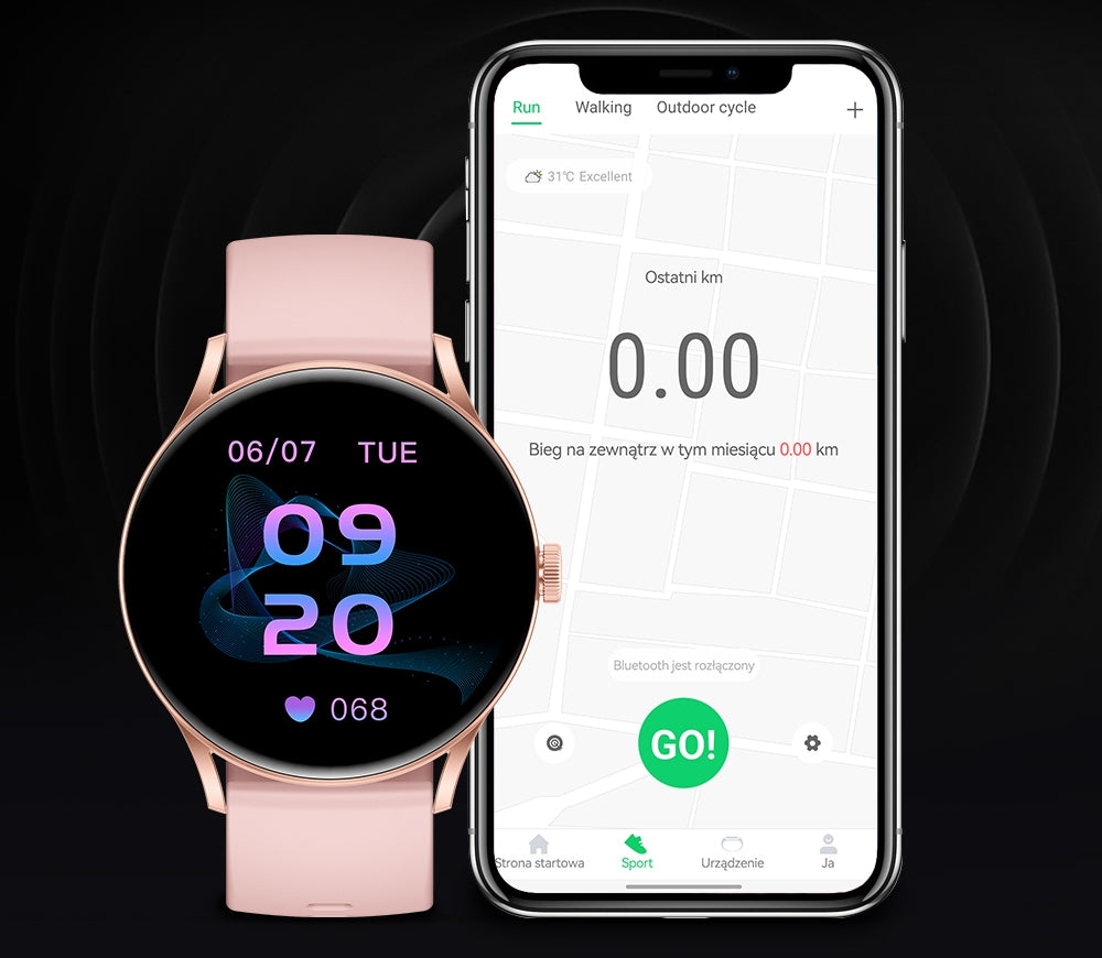 Smartwatch Gravity Różowy GT2-1 PRO – zdjęcie 7