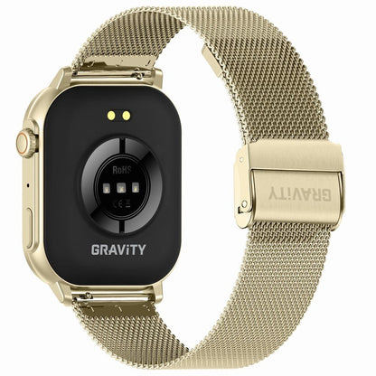 Smartwatch Damski GRAVITY GT15-10 Biały Pasek Silikonowy + Złota Bransoleta – zdjęcie 7