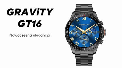 Smartwatch Męski GRAVITY GT16-1 Gold / Złota Bransoleta – zdjęcie 7
