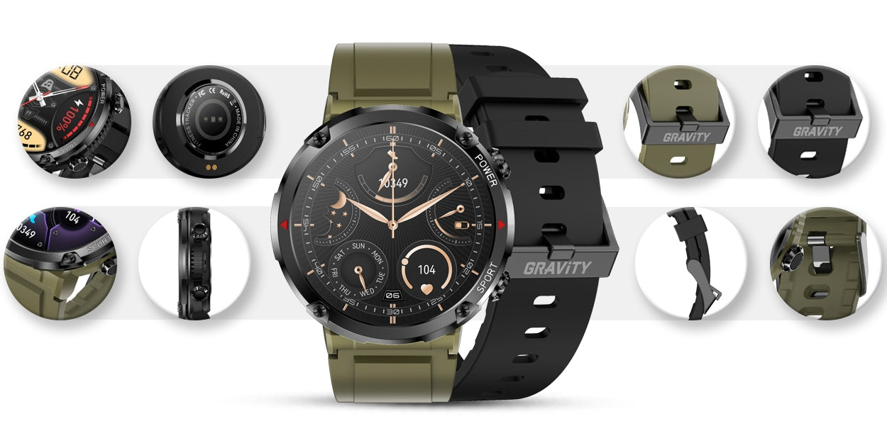 Smartwatch Gravity GT21-7 + Czarny Pasek Silikonowy – zdjęcie 12