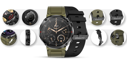 Smartwatch Gravity GT21-7 + Czarny Pasek Silikonowy – zdjęcie 12