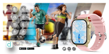 Smartwatch Gravity GT15-7 Różowy Pasek Silikonowy + Złota Bransoleta – zdjęcie 16