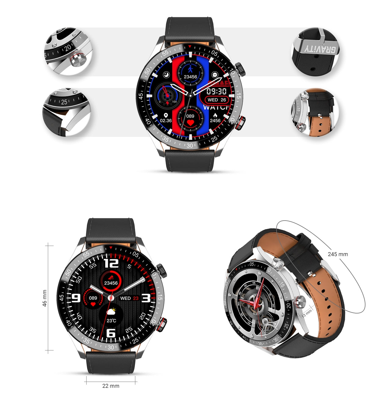 Smartwatch Męski Gravity GT4-5 – zdjęcie 8