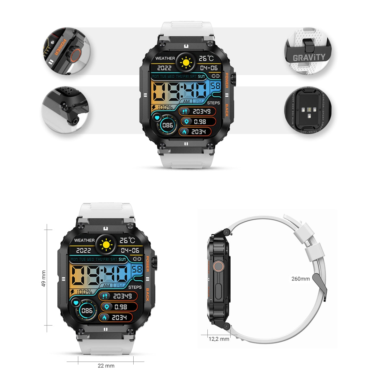 Smartwatch Gravity GT6-8 – zdjęcie 8