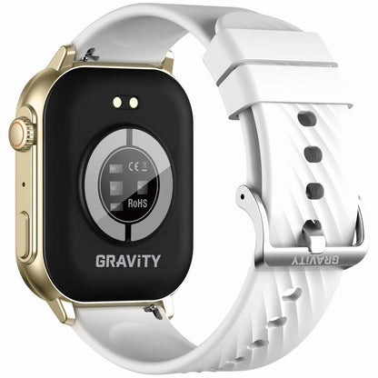 Smartwatch Damski GRAVITY GT15-10 Biały Pasek Silikonowy + Złota Bransoleta – zdjęcie 8