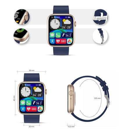 Smartwatch Damski Gravity GT3-4 Różowo-Granatowy – zdjęcie 7